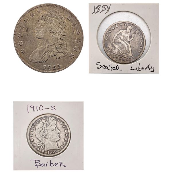 [3]1835-1910 Capped/Seated Lib/Barber Half Dollars