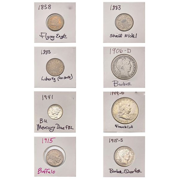 [8]1858-1949 Assorted U.S. Coins [1C-50C]