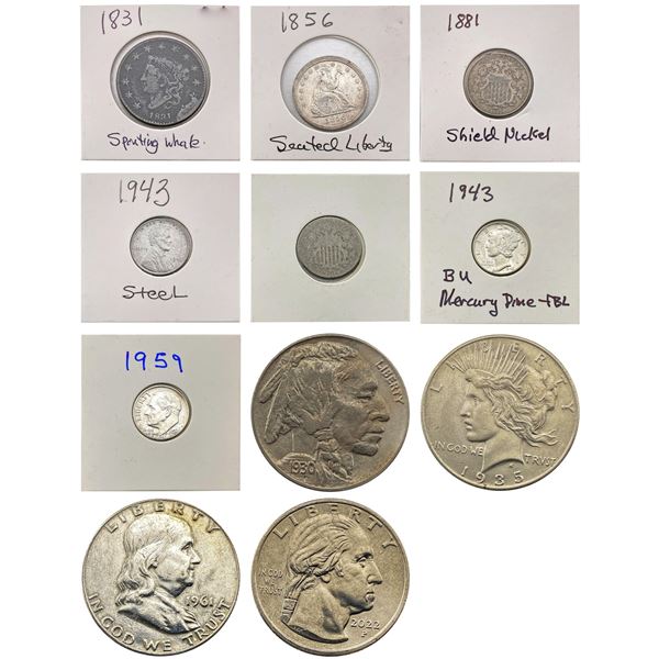[11]1831-2022 Assorted U.S. Coins [1C-$1]