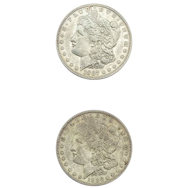 [2]1886-1887-O Morgan Silver Dollar