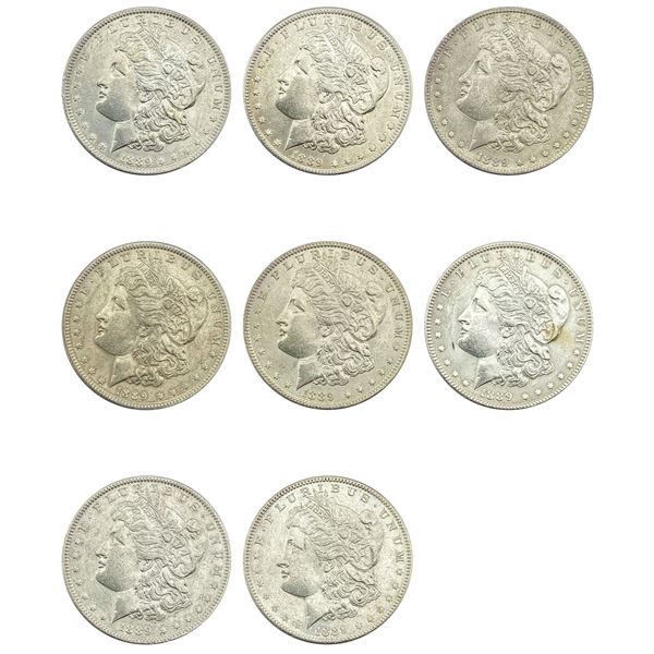 [8]1889 Morgan Silver Dollar  AU