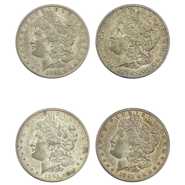 [4]1891-S Morgan Silver Dollar