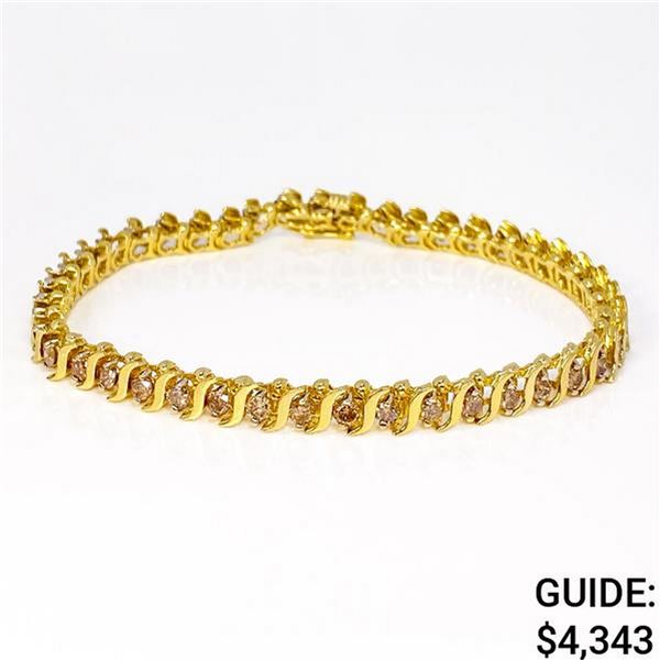 14k yg Diamond Tennis Bracelet