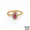 10k yg Diamond & Pink Tourmaline Fashion Ring