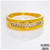 Men's 14k yg Wedding Band with Diamonds