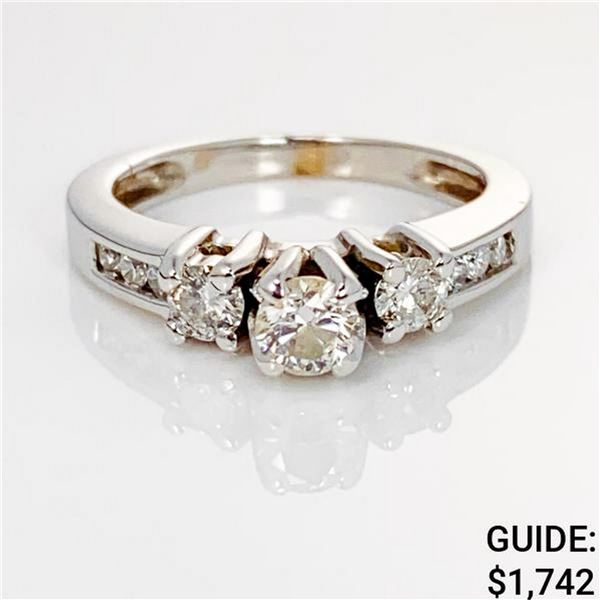 Ladies 14k yg 3 Stone Ring Diamond Ring
