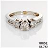 Ladies 14k yg 3 Stone Ring Diamond Ring
