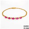 Image 1 : 10k yg 7 inch Ruby & Diamond Bracelet