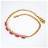 Image 4 : 10k yg 7 inch Ruby & Diamond Bracelet