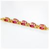 Image 8 : 10k yg 7 inch Ruby & Diamond Bracelet