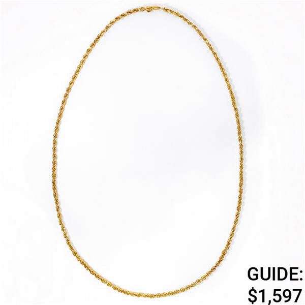 10k yg 22 inch Rope Chain