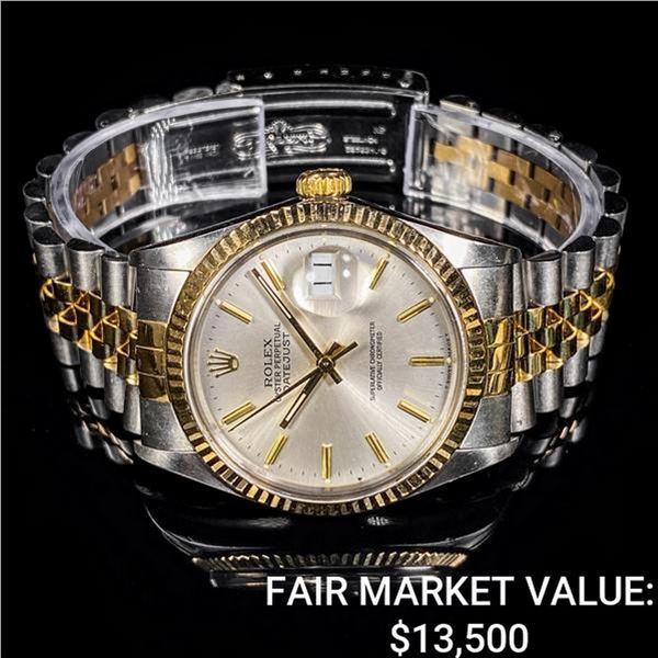 Rolex Datejust SS & 18K Gold with Silver Dial