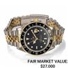 Image 1 : Men's Rolex GMT Master II SS & 18k Gold w/ Black Dial