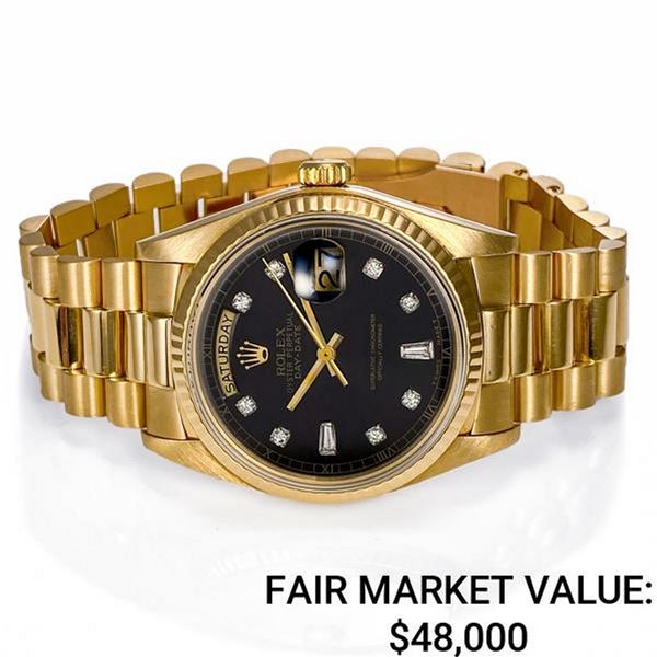 Men's Rolex President 18k Gold w/ Factory Dia. Dial