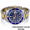 Image 1 : Men's Rolex Submariner SS & 18k Gold w/ Blue Dial
