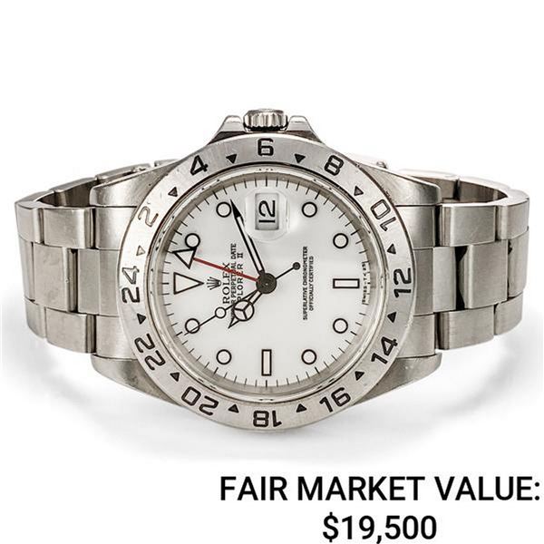 Men's Rolex Explorer II SS w/ Polar White Dial