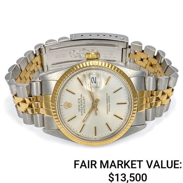 Men's Rolex Datejust SS & 18k Gold w/ Oyster Dial
