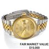 Men's Rolex Datejust SS & 18k Gold w/ Champagne Dial