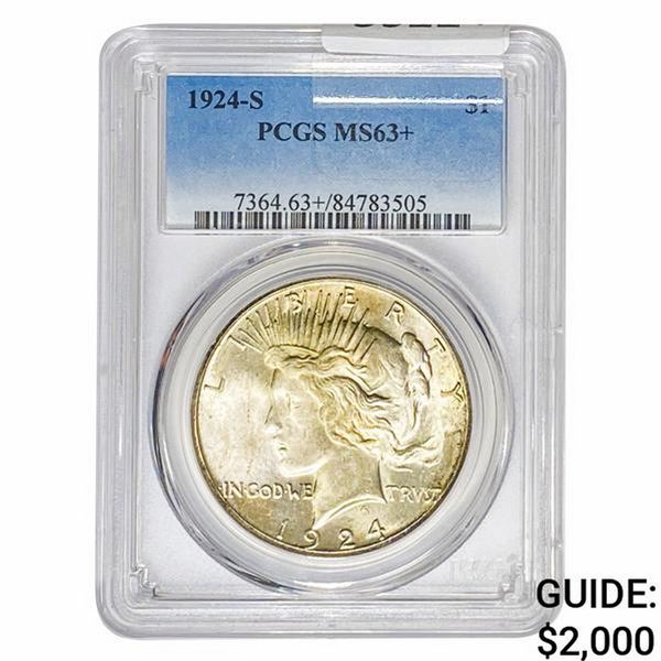 1924-S Silver Peace Dollar PCGS MS63+