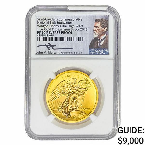 2018 1oz Gold Winged Liberty NGC PF70 ULTRA HR