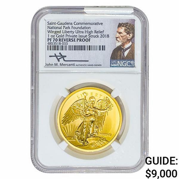 2018 1oz Gold Winged Liberty NGC PF70 ULTRA HR