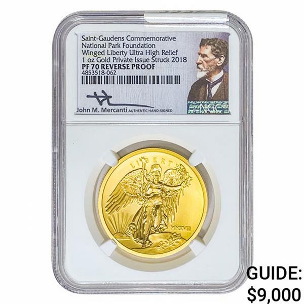 2018 1oz Gold Winged Liberty NGC PF70 ULTRA HR
