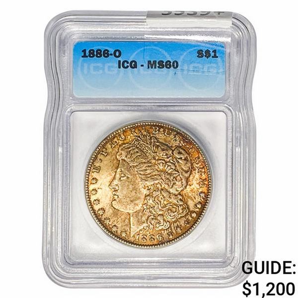 1886-O Morgan Silver Dollar ICG MS60