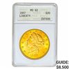 1907 $20 Gold Double Eagle ANACS MS62