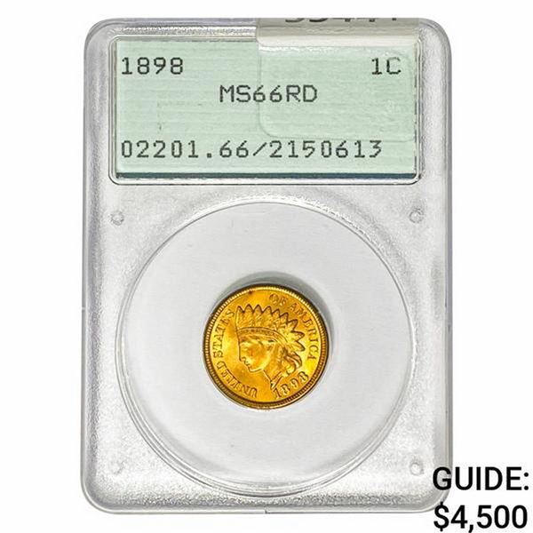 1898 Indian Head Cent PCGS MS66 RD