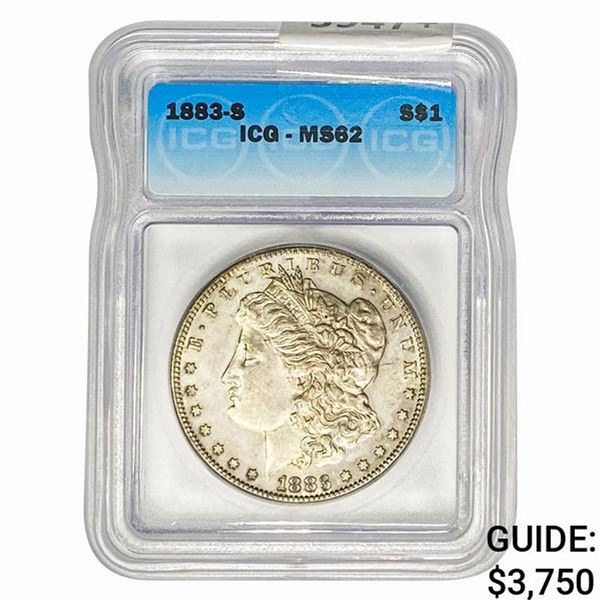 1883-S Morgan Silver Dollar ICG MS62