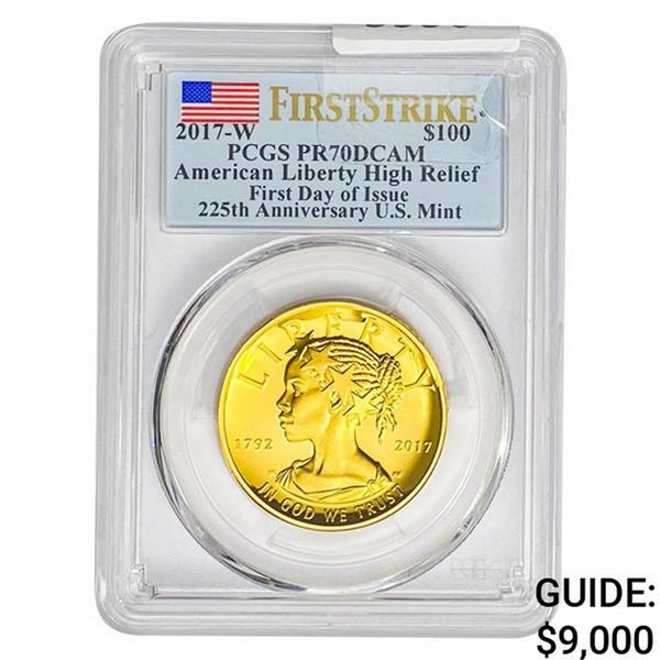 2017-W 1oz Gold $100 Liberty PCGS PR70 DCAM HR