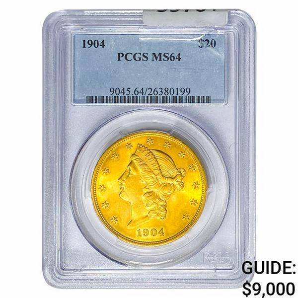1904 $20 Gold Double Eagle PCGS MS64