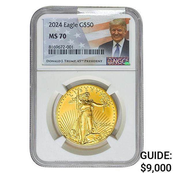 2024 1oz $50 AGE NGC MS70