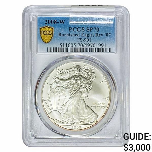 2008-W Silver Eagle PCGS SP70 REV07 Burnished