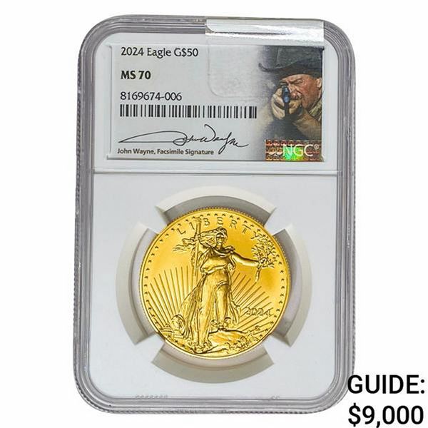 2024 1oz $50 AGE NGC MS70