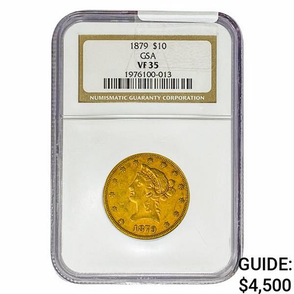 1879 $10 Gold Eagle NGC VF35 GSA