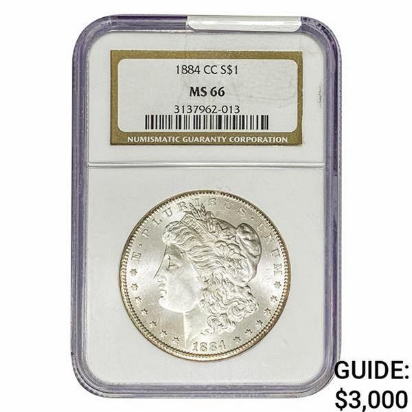 1884-CC Morgan Silver Dollar NGC MS66