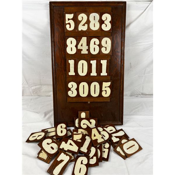 Wooden Numerical Sign
