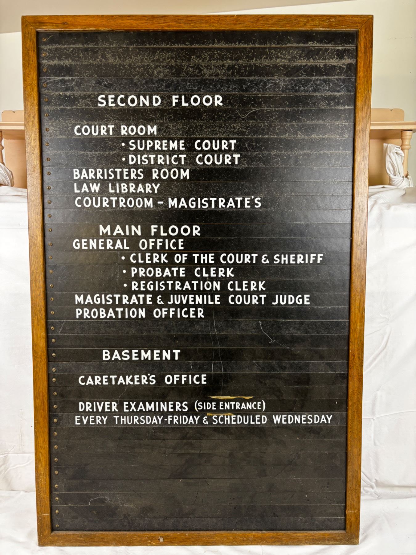 Wooden Directory Sign - Sunrise Estate Services Ltd