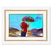 Image 1 : Peter Max "Umbrella Man at Sea" Original Mixed Media on Paper