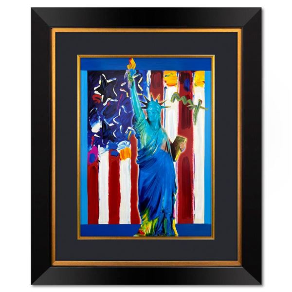 Peter Max "United We Stand" Original Mixed Media on Paper