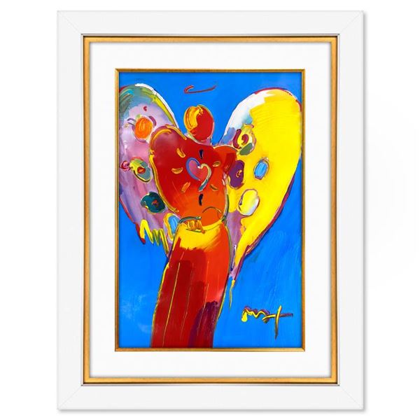 Peter Max "Angel with Heart" Original Mixed Media on Paper