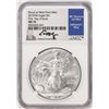 Image 1 : 2019(W) $1 American Silver Eagle Coin NGC MS70 FDOI Moy Signature West Point Mint