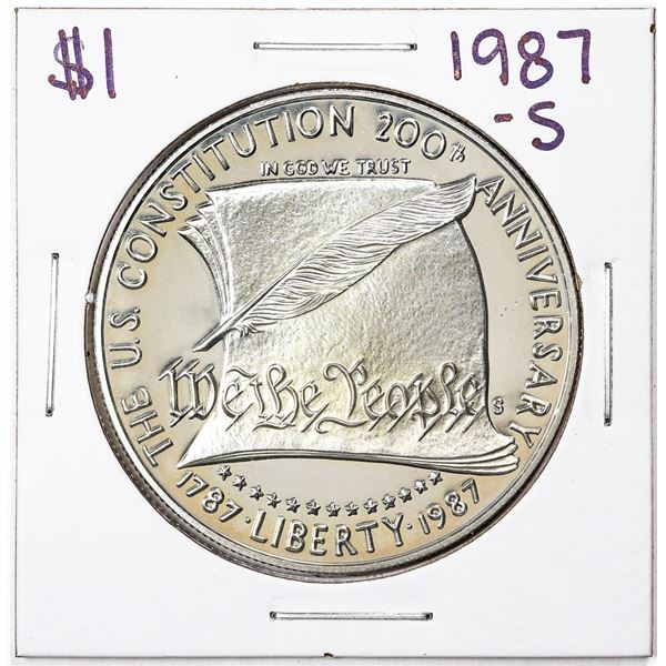 1987-S $1 Proof Constitution Commemorative Silver Dollar Coin