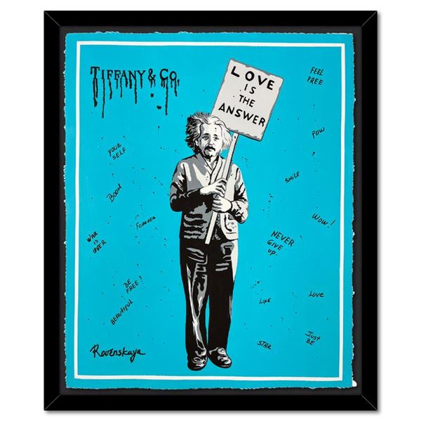 Nastya Rovenskaya "Einstein" Original Mixed Media on Paper