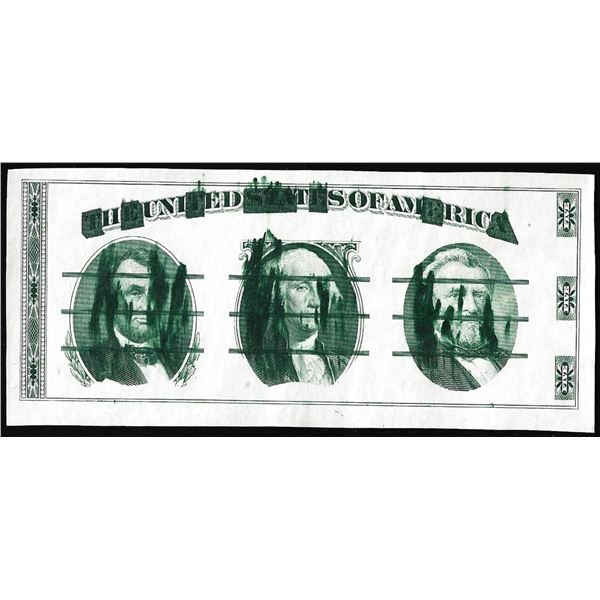 Circa 1970's Washington Center Giori Test Ink Smear Error Note