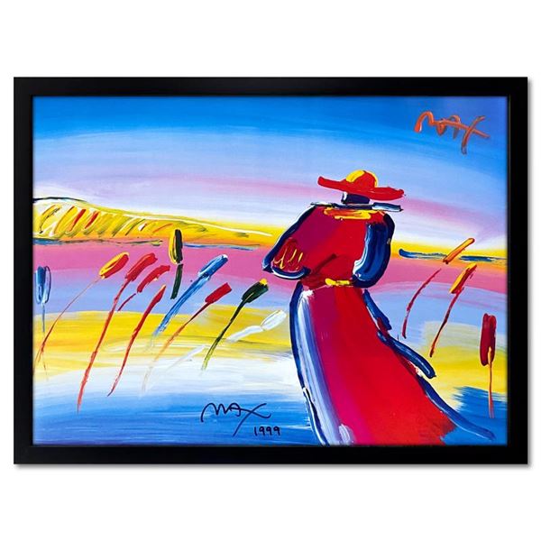 Peter Max "Walking in Reeds" Poster Lithograph on Paper