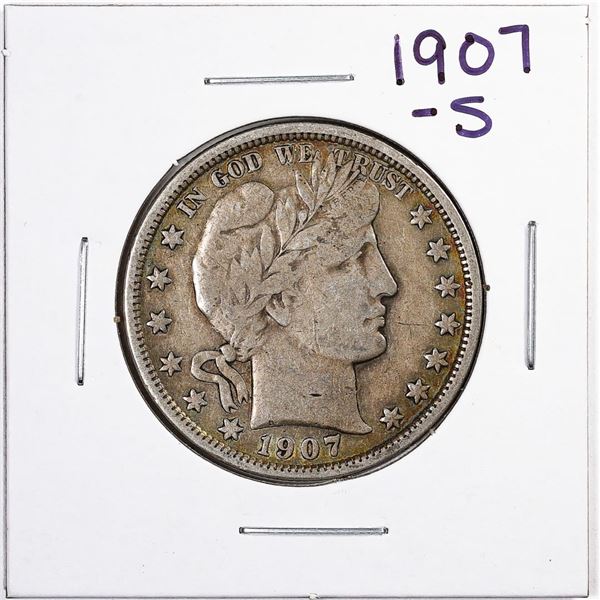 1907-S Barber Half Dollar Coin