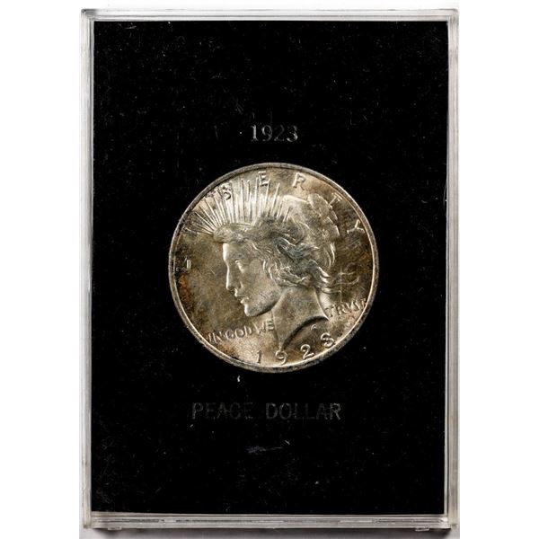 1923 $1 Peace Silver Dollar Coin in Holder