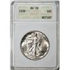 Image 1 : 1939 Walking Liberty Half Dollar Coin ANACS AU58 Old Soapbox Holder
